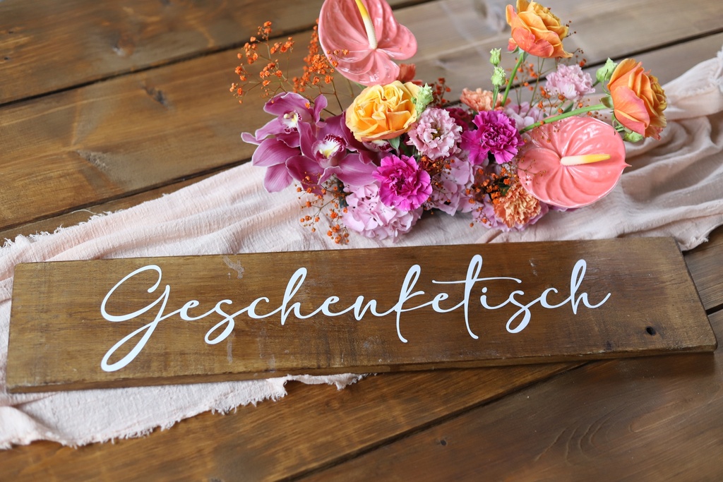 Schild "Geschenketisch"