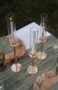 Kerzenständer Gold mit Glasaufsatz