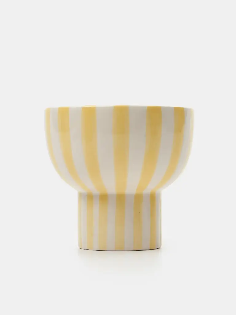 Kelchvase Creme / Gelb