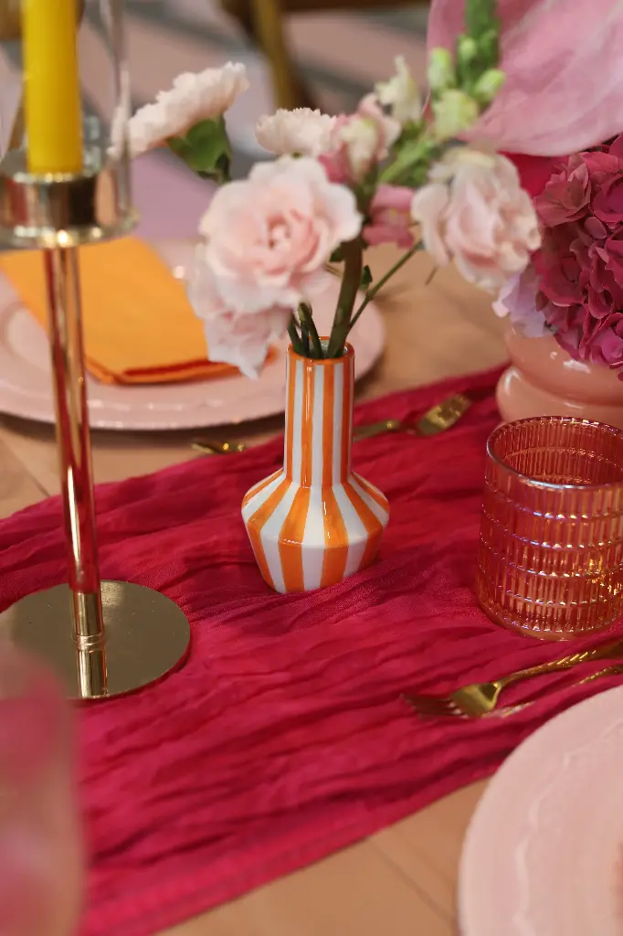 Vase Creme / Orange