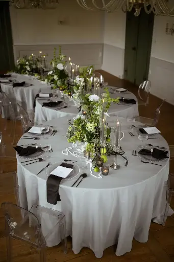 Tischdecke Grau Rund