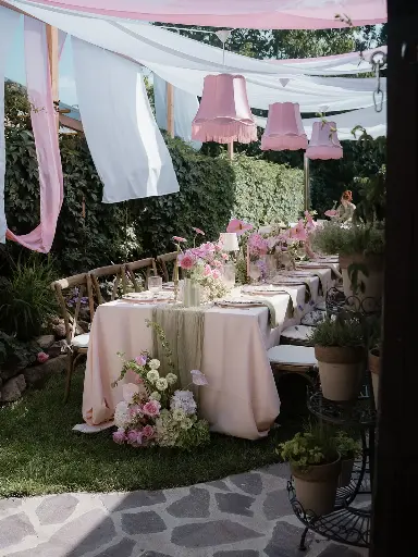 Tischdecke Rosa Eckig