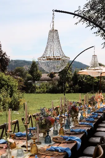 Kronleuchter Gold-Kristall