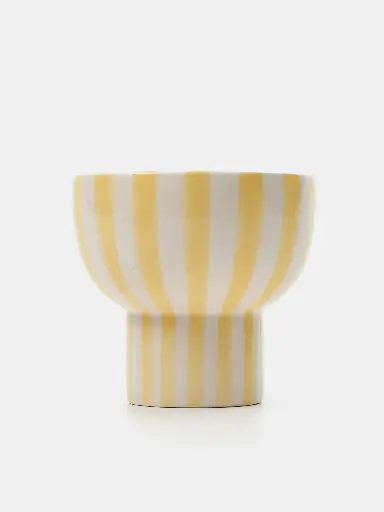 Kelchvase Creme / Gelb