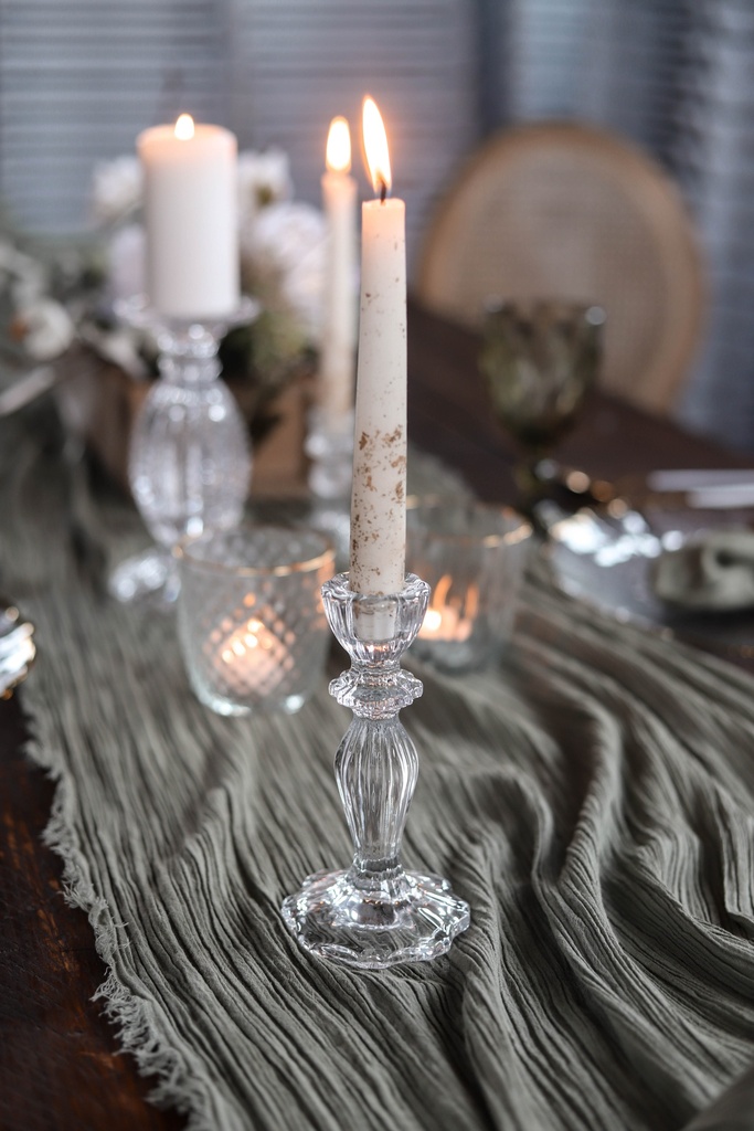 Kerzenständer Glas, Dekoration, Deko Glaskerzenständer